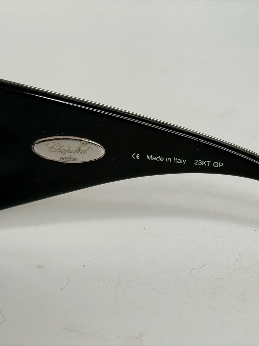 Chopard wrap shield  Sunglasses with Case SCH 637 0579 made in Italy  23kt gp